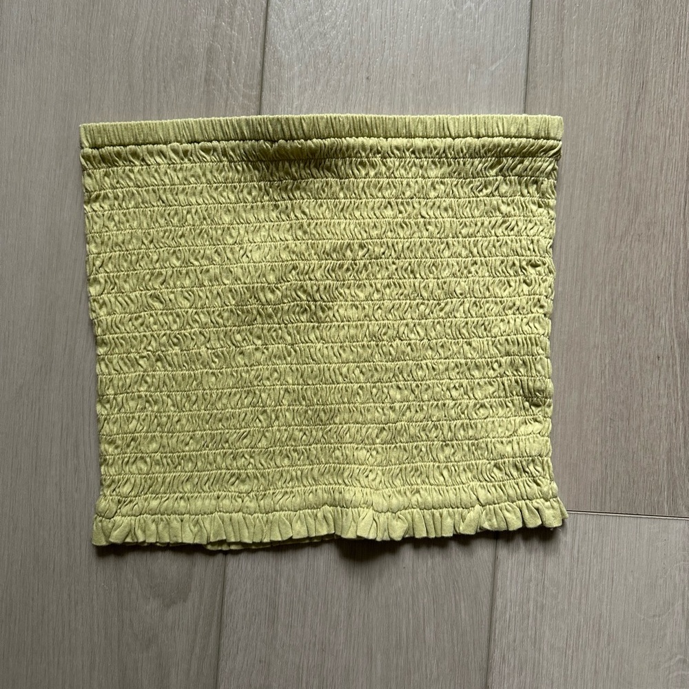J. Crew broken-in Jersey strapless smocked top